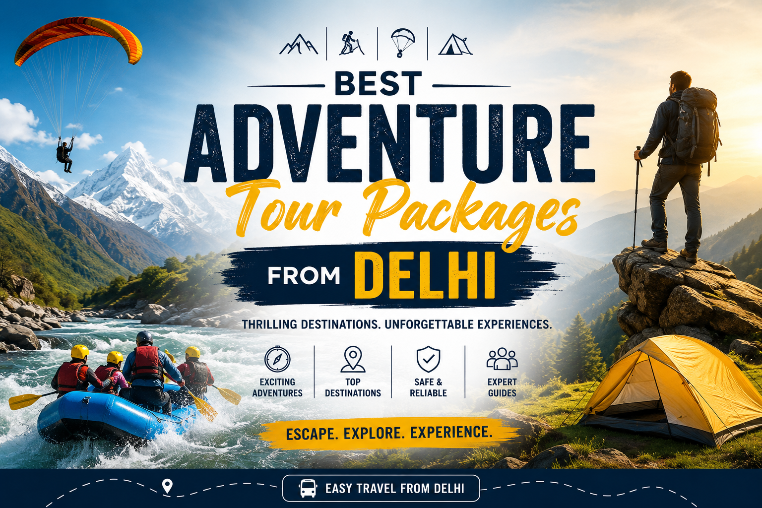 Best Adventure Tour Packages from Delhi: Solo & Group Adventures (2026)