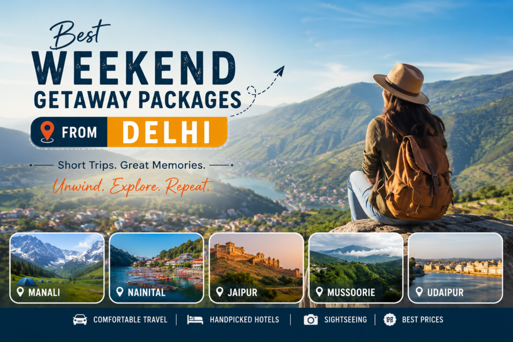 Best Weekend Getaway Packages from Delhi: 2N3D Escapes for Busy Professionals