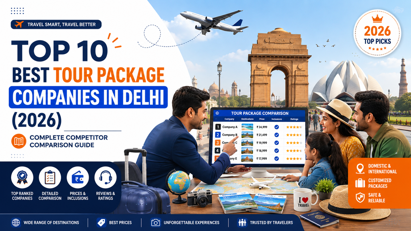 Top 10 Best Tour Package Companies in Delhi (2026): Complete Competitor Comparison Guide
