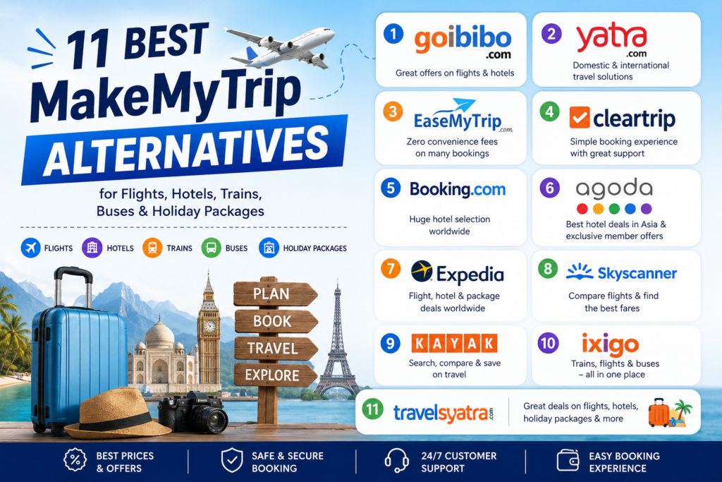 Top Alternatives to MakeMyTrip for Tour Packages