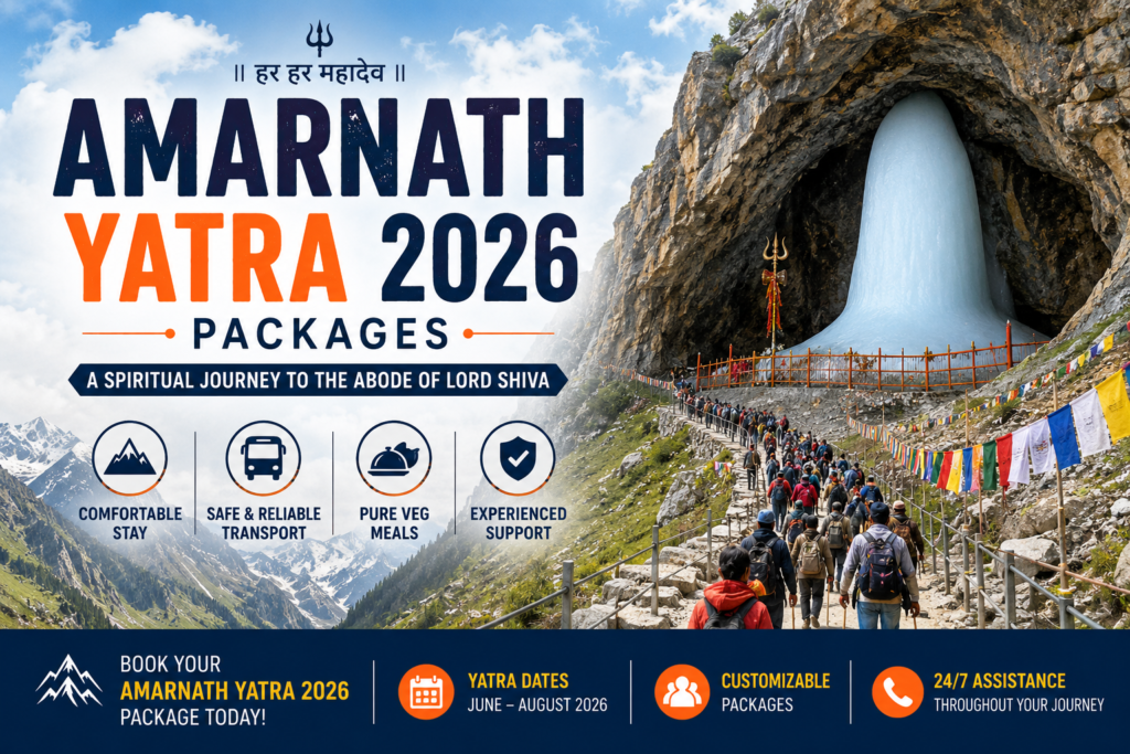 Amarnath Yatra 2026 Packages: Book Your Registration, Helicopter & Yatra Slots Now
