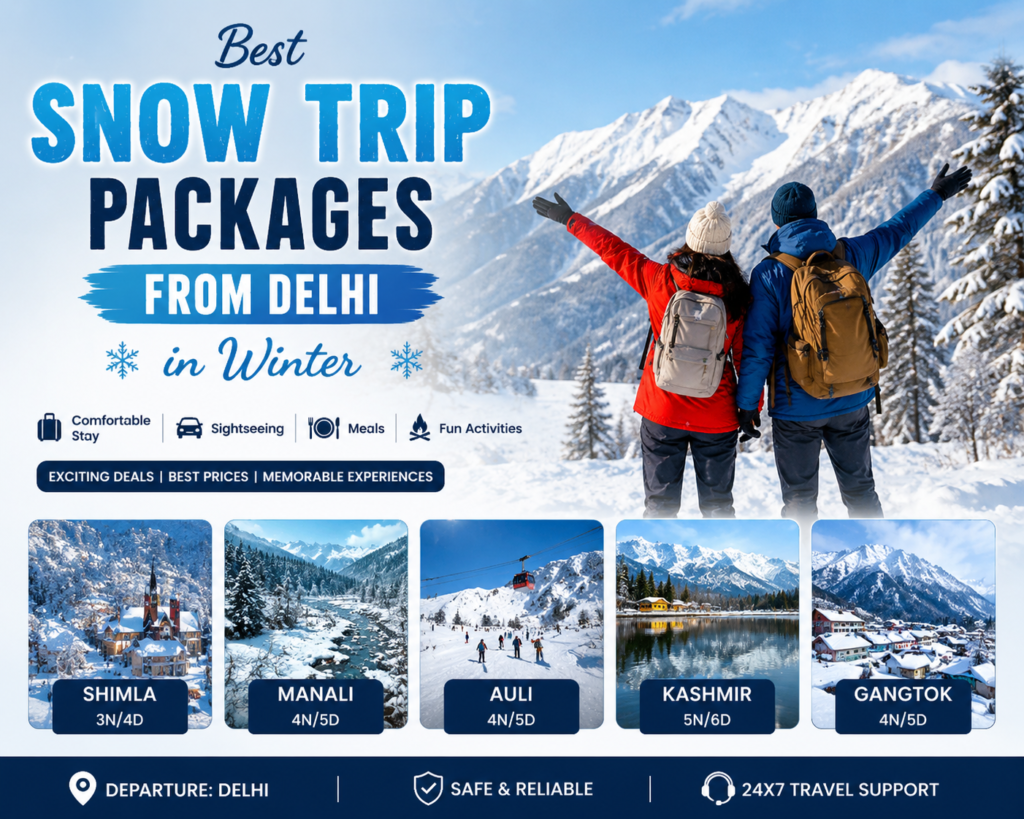 Best Snow Trip Packages from Delhi in Winter
