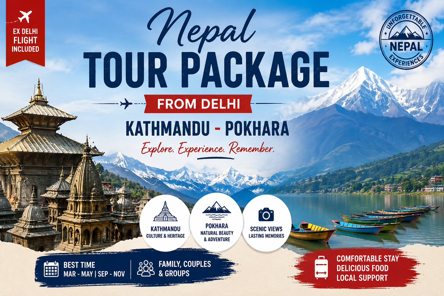 Nepal Tour Package from Delhi: Kathmandu-Pokhara Guide